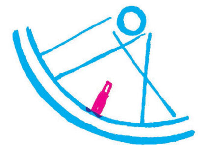 illustration of a bike valve standing upright